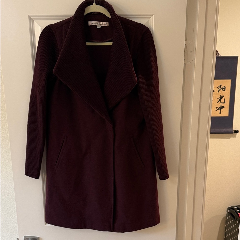 Kenneth Cole New York Deep Burgundy Trench Coat
